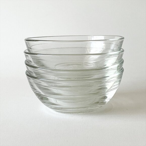 Duralex France Clear Tempered Glass Prep/Snack Bowl Set Of 4 - Picture 6 of 6